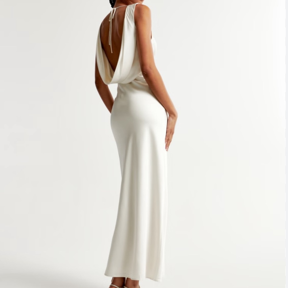 Women's Plunge Cowl Back Maxi Dress